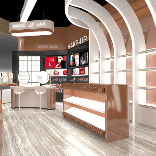 定制品厂家定制烤漆美容院整店精品化妆品展示柜-阿里巴巴