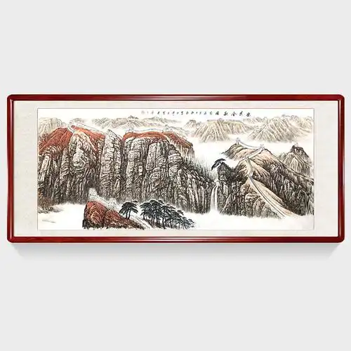 幽燕金秋图纯手绘山水画风水靠山图国画客厅装饰画招财办公室挂画
