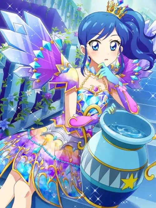 偶像活动蓝色礼服