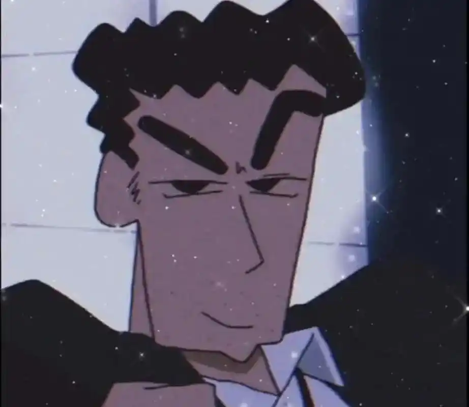 帅气老男孩.#蜡笔小新 老爸也太有感觉了#头像#广志 - 抖音