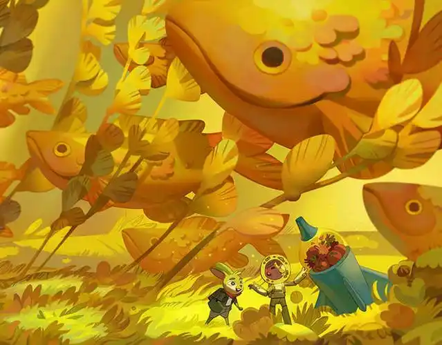 准备吸色一组同色系插画灵感