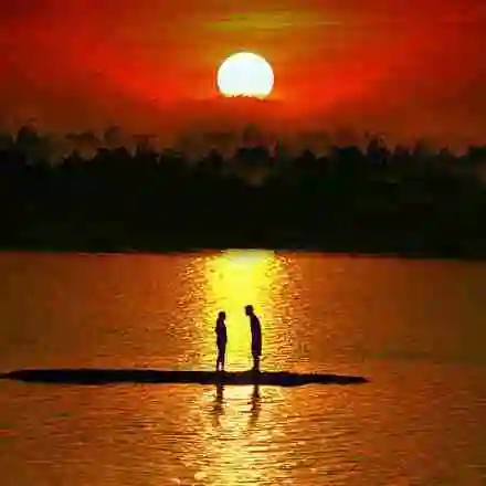 你一起看夕阳情侣意境微信情侣夕阳头像 夕阳情侣头像欧美夕阳情侣