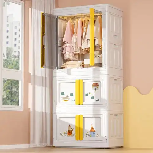 海兴儿童衣柜家用卧室宝宝小衣橱塑料储物柜婴儿衣物大容量五斗柜