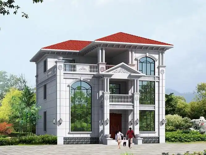 12.9x12.2米三层农村别墅设计图_建房子图纸_自建房_轩鼎房屋图纸网