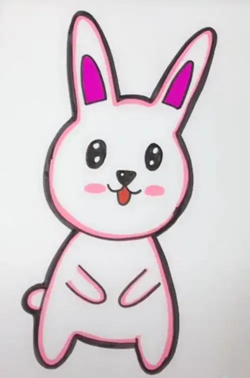 孟村镇中心幼儿园 【游戏乐园】—绘画作品《小兔子乖乖》