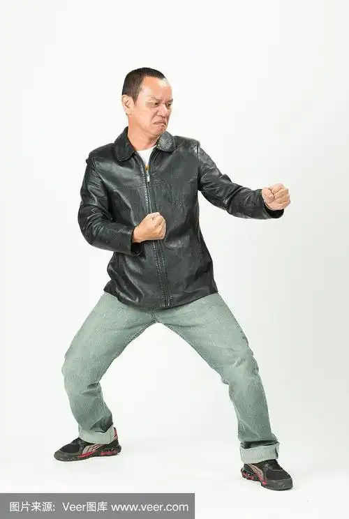 男人在战斗姿态