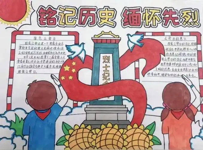 牢记历史勿忘国耻国家公祭日手抄报