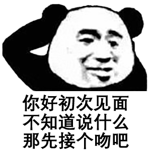 暴漫 熊猫头 你好初次见面 不知道说什么 搞怪 逗