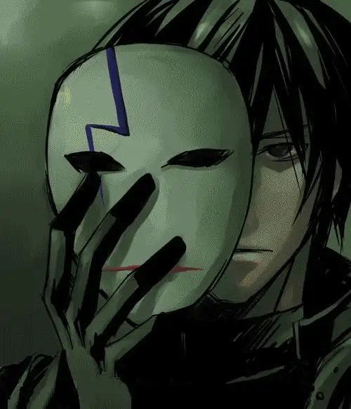 求一张动漫男的人设图,黑发,一张脸部特写一张全身特写.