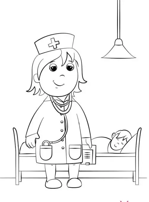 女医生简笔画