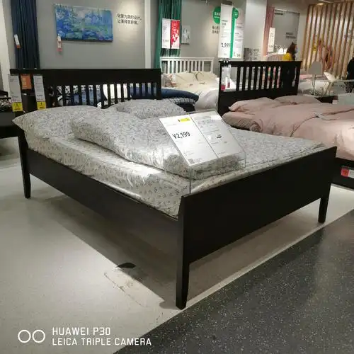 床架宜家国内代购ikea宜达木质靠背床大双人实木床