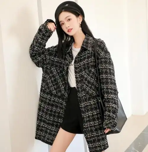 verona sing - 单排扣粗花呢外套