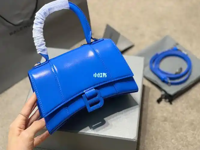 巴黎世家沙漏包小号 电光蓝_电光蓝_巴黎世家怎么样_时尚_箱包