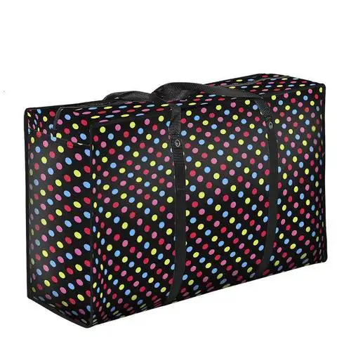 女生行李袋手提大容量超大编织塑料搬家袋搬家旅游包收纳包轻便耐彩色