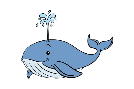 如何画鲸鱼