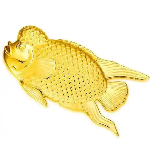 金叶珠宝千足金金条招财鱼20g高清实拍图