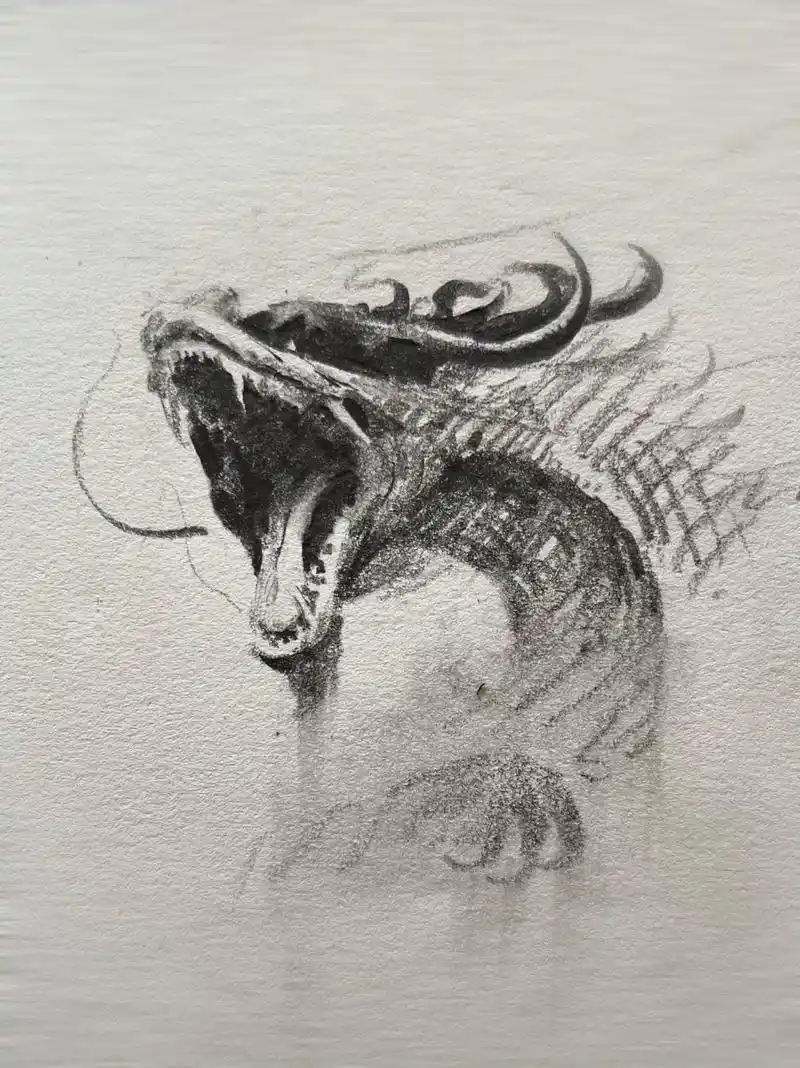 画龙化龙   画一组霸气的神龙94,特别难画,不能寥寥几笔了,这次把之