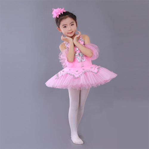 梦精灵儿童芭蕾舞小天鹅蓬蓬纱裙舞蹈吊带练功小荷儿童演出服