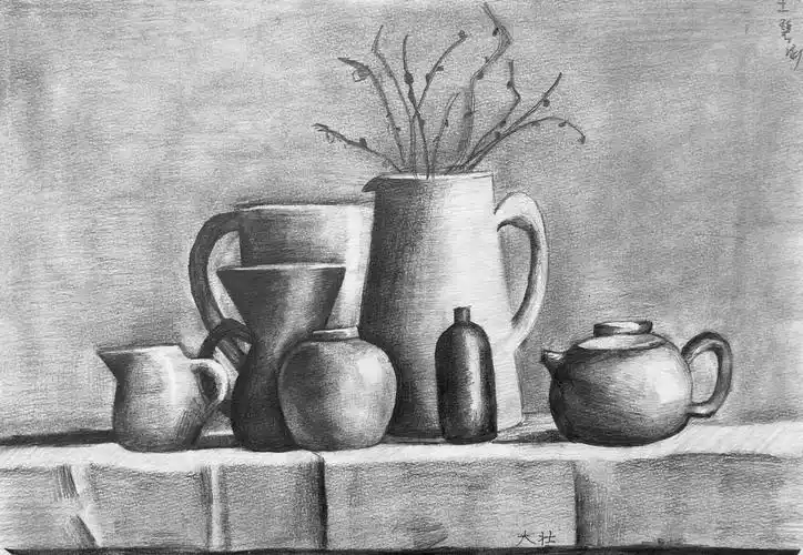 静物除了本身的静态之外,还能让观者静心#画画#笔记灵感#素描#静物