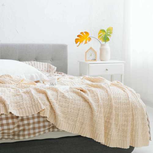 厂家批发针织毯子沙发毯毛线编织盖毯办公室空调毯午休毯披肩毛毯