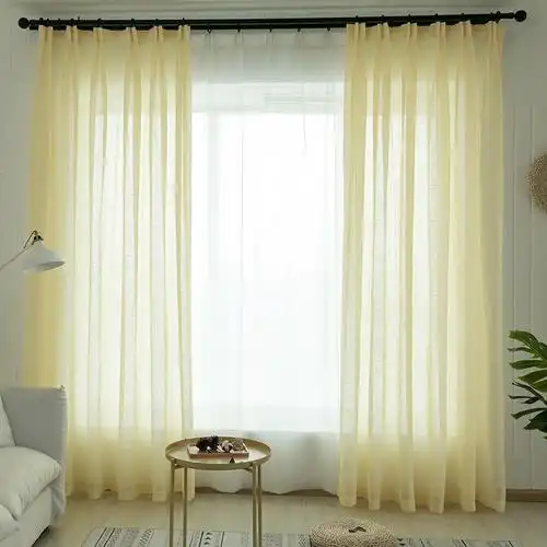 白色纱帘防蚊窗帘百搭加厚阳台纱帘客厅卧室飘窗成品窗纱纯白沙帘