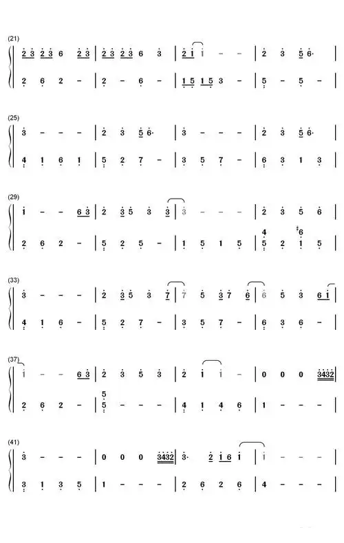听我说钢琴简谱-数字双手-周深2