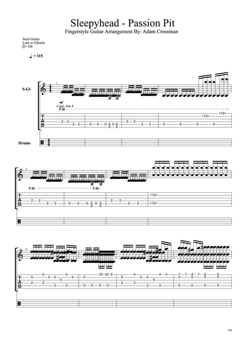 sleepyhead吉他谱1