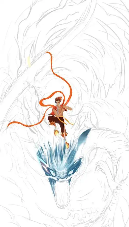 魔童之魔童降世哪吒手绘简笔画