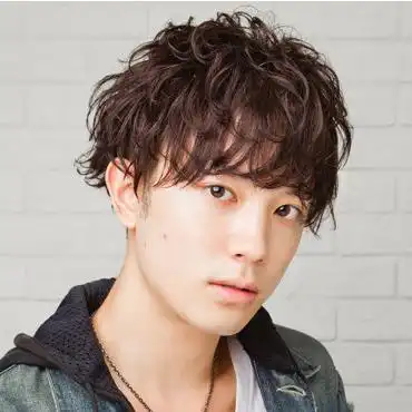 男生蓬松纹理烫发型效果图