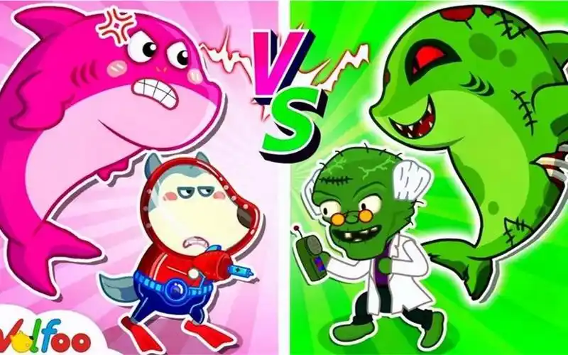 沃尔夫动画:僵尸博士抓走鲨鱼宝宝 沃尔夫化身海洋战士 能成功营救吗