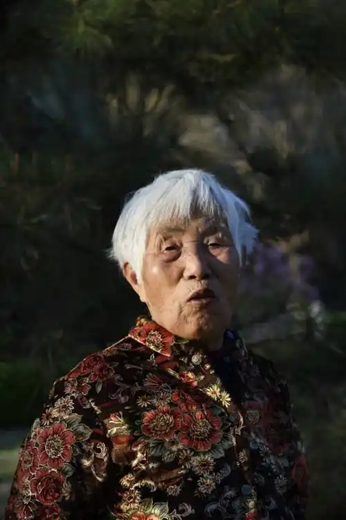 白发苍苍的母亲