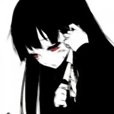 黑白女生头像高冷霸气动漫偏丧系风格