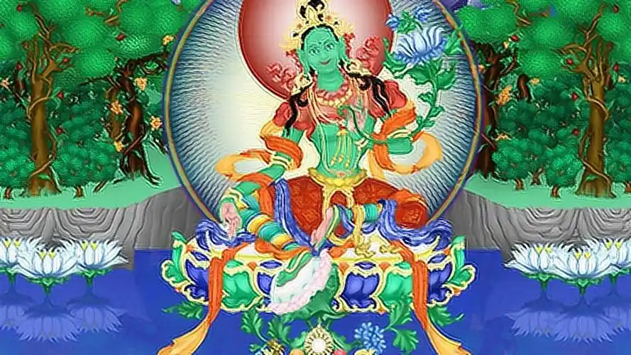 适合女性念的佛咒绿度母心咒消除恐惧烦恼南无绿度母菩萨