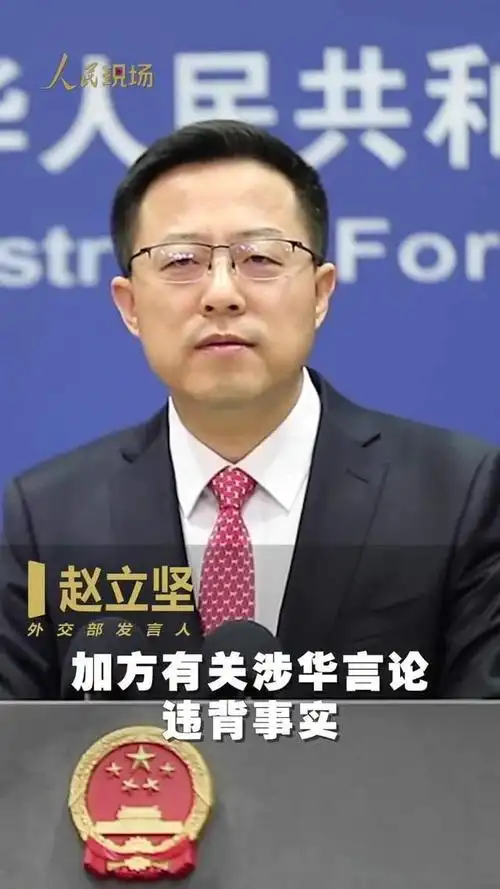 中国外交部发言人赵立坚在今天(11月10日)的例行记者会上表示,加方有