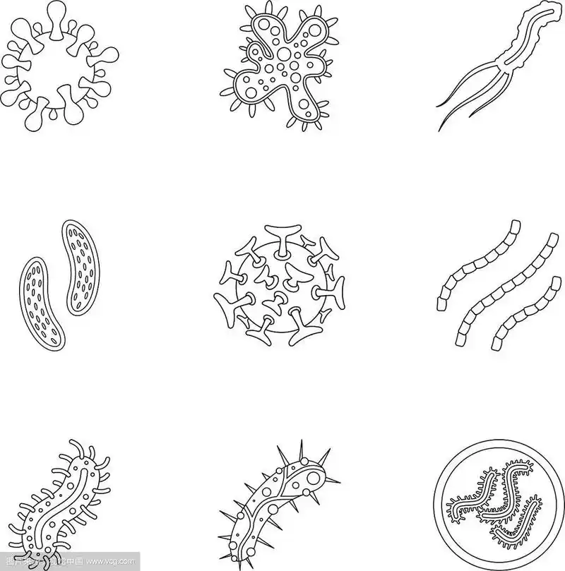 细菌图标设置轮廓样式