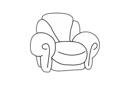 沙发简笔画简单画法步骤教程及图片大全