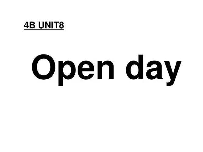 四年级英语open-day课件4ppt