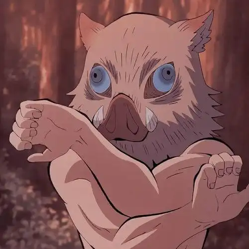 「第146期」动漫男头:鬼灭之刃 嘴平伊之助无水印男生头像