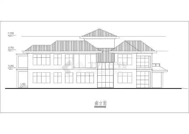 三层框架结构坡屋顶别墅建筑方案图(含效果图及3d模型)