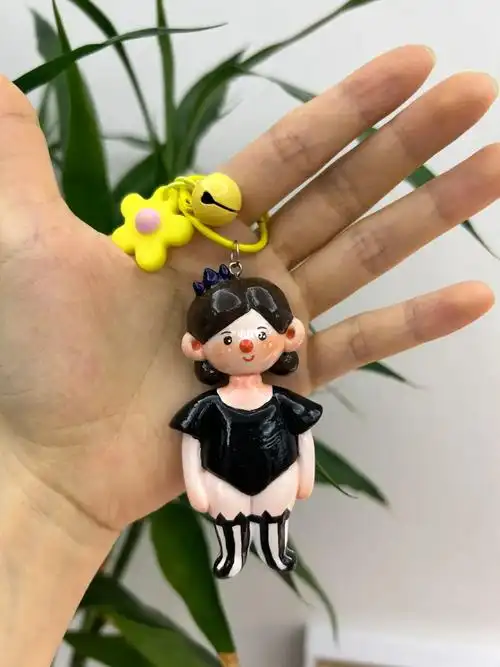 石塑粘土q版人偶钥匙扣挂件客定