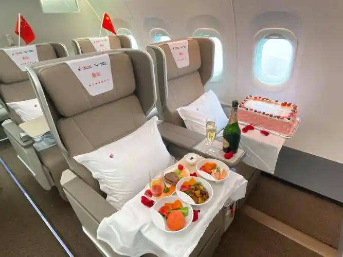 12月9日交付的这家全球首架飞机配备了两舱布局,164座,包括8个公务舱