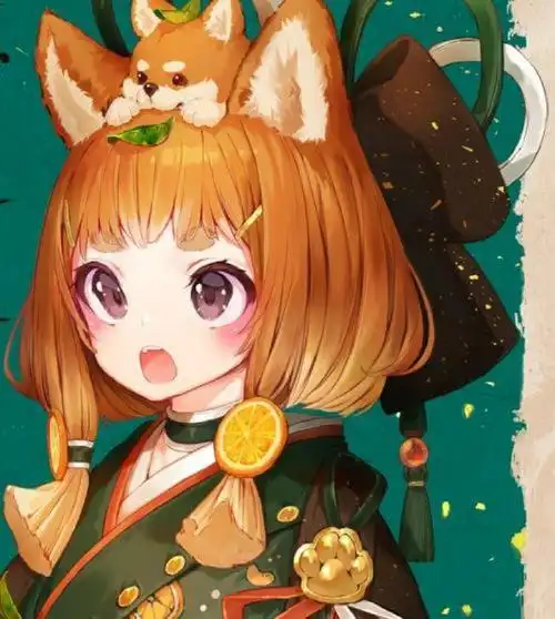 橙色系动漫人物头像