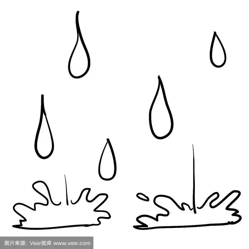 水滴涂鸦图标插图矢量