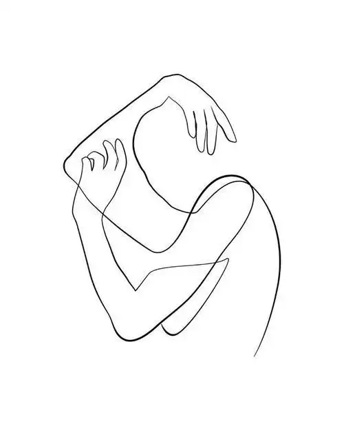 抽象简笔画美女抽象简笔画