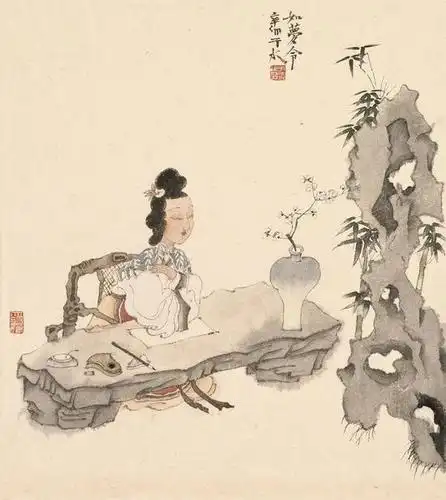 于水作品《如梦令》帽哥:新文人画派作为当代中国画坛的一个重要群体