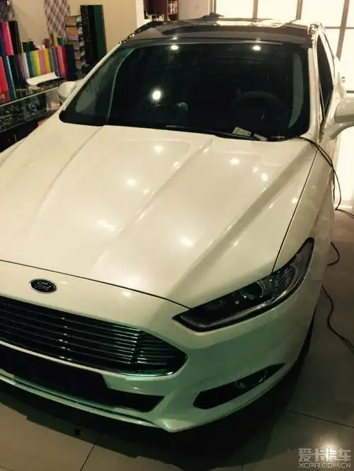 衡水米古汽车影音福特新蒙迪欧全车亚光白贴膜鉴赏