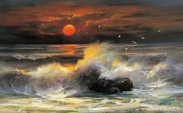 专门画"海"的油画家陈明油画大海系列作品欣赏