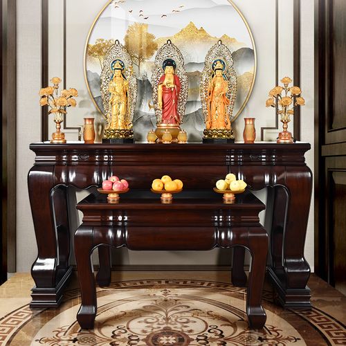 实木柚木供桌佛台神台佛桌供台案条案家用佛堂供桌