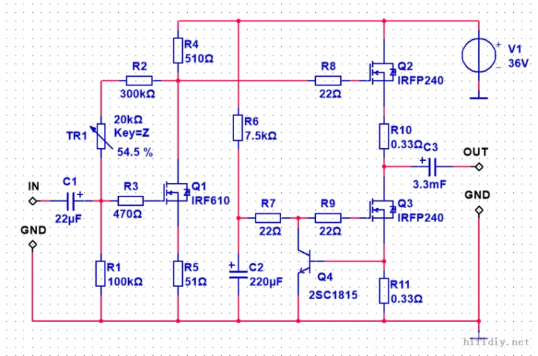 [分立后级] 10w 场管单端甲类功放,简约而不简单.