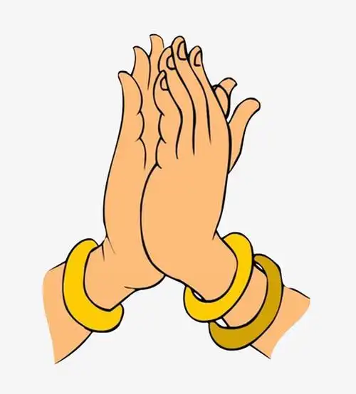 禅意双手合十手势素材